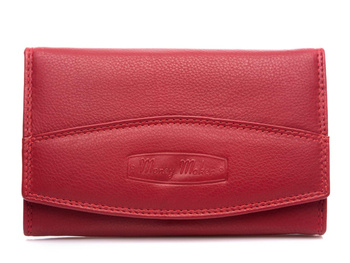 Money Maker women's red leather wallet