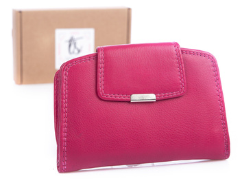 Money Maker women's leather wallet pink RFID