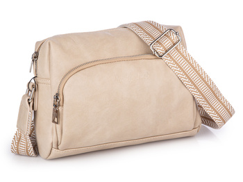 Jasnobeżowa torebka damska na ramię na co dzień Jennifer Jones