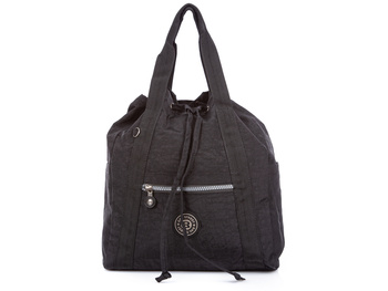 Bag Street Torba i plecak 2w1 lekka materiałowa czarna