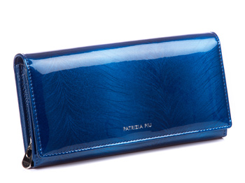 PATRIZIA Large women's wallet lacquered blue