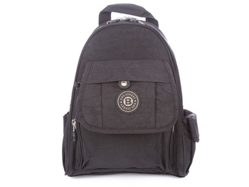 Bag Street Lekki materiałowy plecak czarny z kreszu