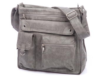 Jennifer Jones erweiterbare Damenhandtasche in Grau