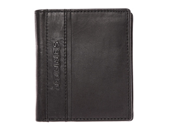 Herren Leder Brieftasche vertikal schwarz RFID J Jones