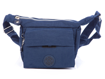 Mała torebka na ramię materiałowa granatowa Bag Street