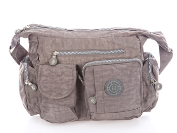 Bag Street Lekka szara torebka damska materiałowa