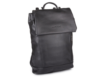 Czarny plecak damski miejski z klapką do pracy A4 Jennifer jones