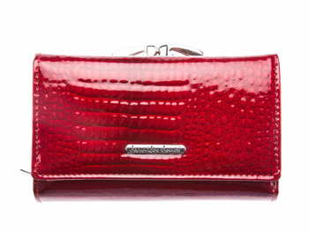 Jennifer Jones Large red women's lacquered wallet