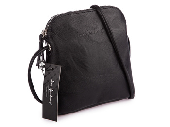 Mała torebka damska na ramię czarna z miękkiej eko-skóry Jennifer Jones