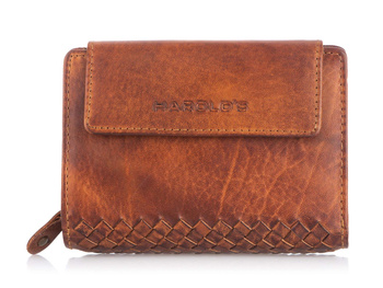 J Jones Large vintage style leather wallet brown