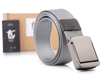 Men's PHANTOM Military Belt with Metal Buckle Gray