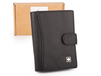 Duży pionowy czarny portfel męski WILD Things Only ze skóry naturalnej i ochroną RFID