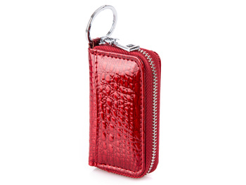 Women's key case lacquered red Jennifer Jones