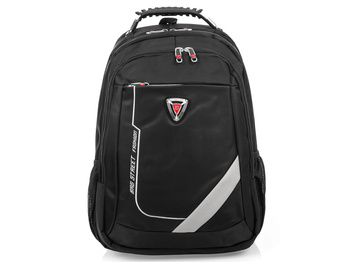 Bag Street Großer und stabiler 15,6" Laptop-Rucksack schwarz