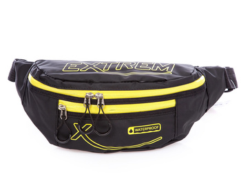 Extrem waterproof hip pouch black and yellow
