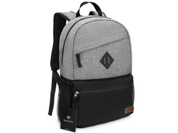 Grauer und schwarzer A4 1-Kammer Urban Rucksack ZAGATTO Scout