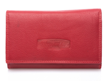 Women's large leather wallet red Money Maker