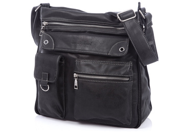 Jennifer Jones erweiterbare Damenhandtasche in Schwarz