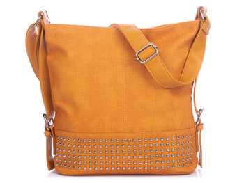 Women's handbag with studs medium yellow Jennifer Jones