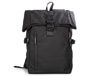 Czarny plecak wodoodporny A4 Bag Street z kołnierzem