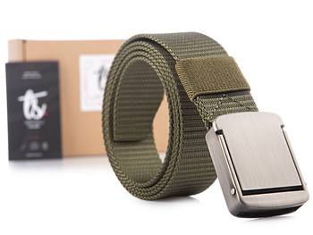 Men's Phantom Military Belt, with Metal Buckle - Green