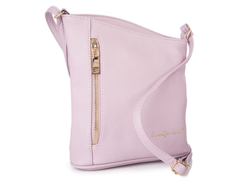 Mała jasnofioletowa torebka damska na ramię elegancka Jennifer Jones