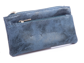 Blue soft eco leather key case by Jennifer Jones
