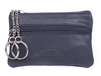 Bag Street Leather Key Sachet - Navy Blue