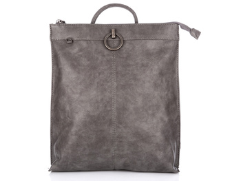 Jennifer Jones Urbaner Damen-Rucksack aus Öko-Leder grau