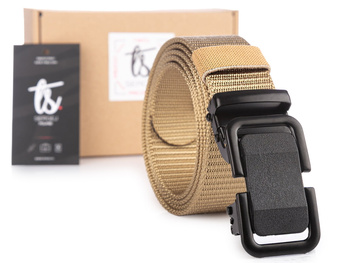 Men's Belt Beige Automatic Buckle SERGEJ KAMPALA