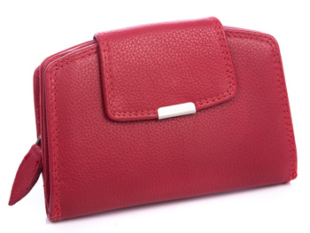 Money Maker Damen Leder Portemonnaie rot RFID