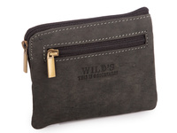 Klasyczne czarne etui na klucze ze skóry naturalnej WILD's