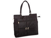 Czarna torba materiałowa Bellugio na zakupy składana