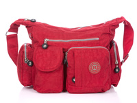 Bag Street Lekka czerwona torebka damska materiałowa