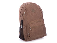 Bag Street Wysoki lekki plecak turystyczny z kreszu Bag Street Brązowy
