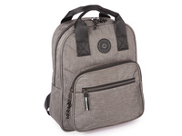 Lekki materiałowy plecak miejski turystyczny szary ORMI