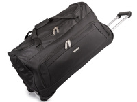Duża torba podróżna z kółkami i wyciąganą rączką czarna elegancka Bellugio