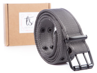 Podwójny pasek męski do spodni szary SERGEJ ARNOLD