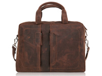 Duża torba męska skórzana w kolorze brązowym na laptopa Paolo Peruzzi