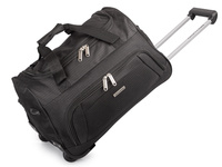 Torba podróżna z kółkami i wyciąganą rączką czarna elegancka Bellugio