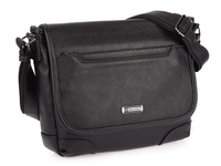 Średniej wielkości torba męska na ramię z klapą i miejscem na tablet bellugio