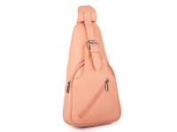 Skórzany plecak damski na jedno ramię w kolorze morelowym Bellugio