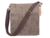 J Jones Duża pionowa torba męska z klapką brązowa