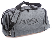 Pojemna i wytrzymała szara torba podróżna materiałowa