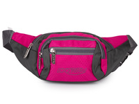 Różowa saszetka biodrowa typu nerka sportowa niemieckiej marki Bag Street.