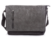 Duża czarna torba męska z klapką A4 J Jones