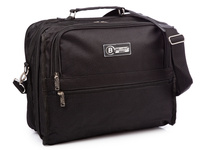 Duża torba męska do pracy 3-komorowa na dokumenty A4 materiałowa Bellugio