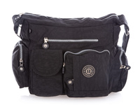 Bag Street Lekka czarna torebka damska materiałowa