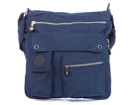 Bag Street Niebieska poszerzana materiałowa torba na ramię