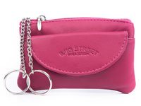 Etui na klucze różowe z miękkiej skóry naturalnej Bag Street